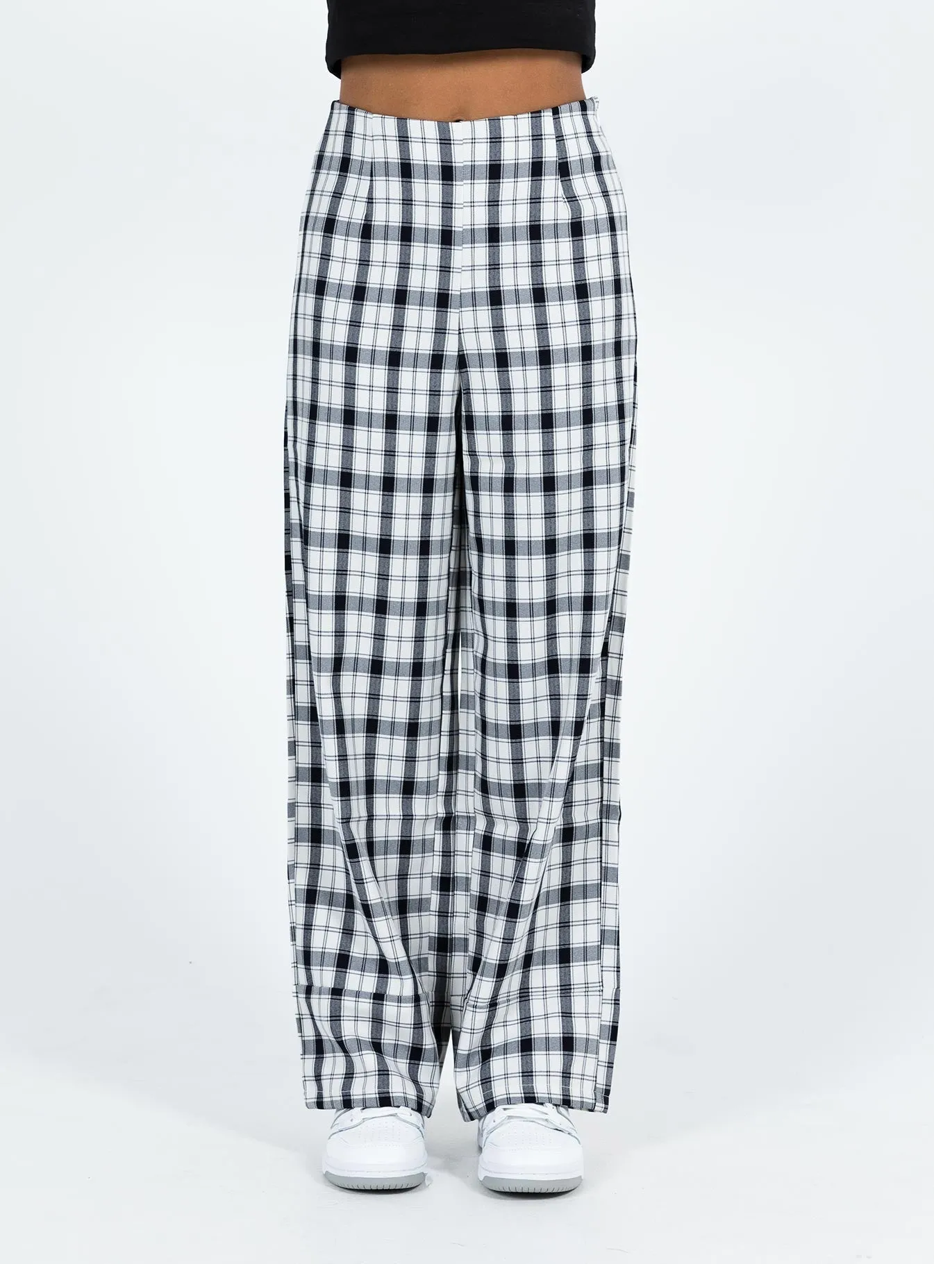 SoftCottonBlend Euros Pants Black/White
