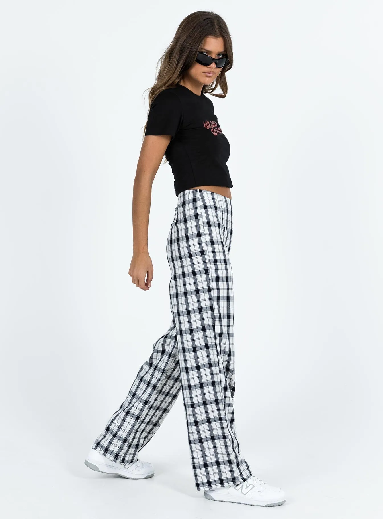 Euros Pants Black/White Fashionable Look All-day Comfort
