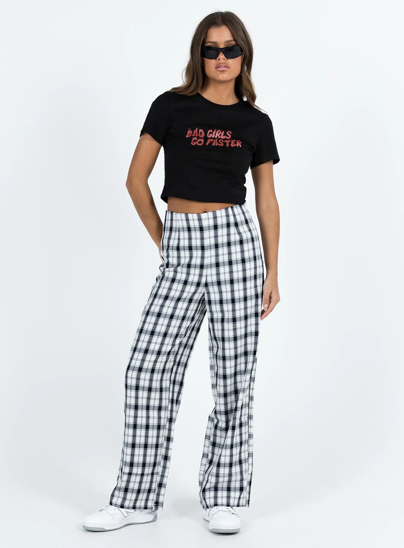 Euros Pants Black/White Chic Appeal Workout Ready