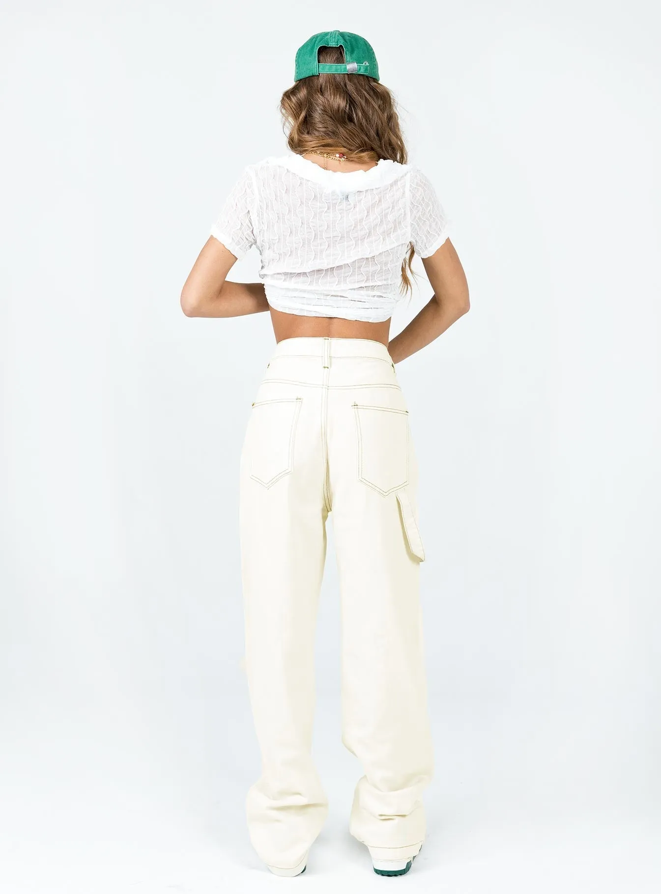 Copeland Jeans White Anti Pilling Treatment Roll-up style