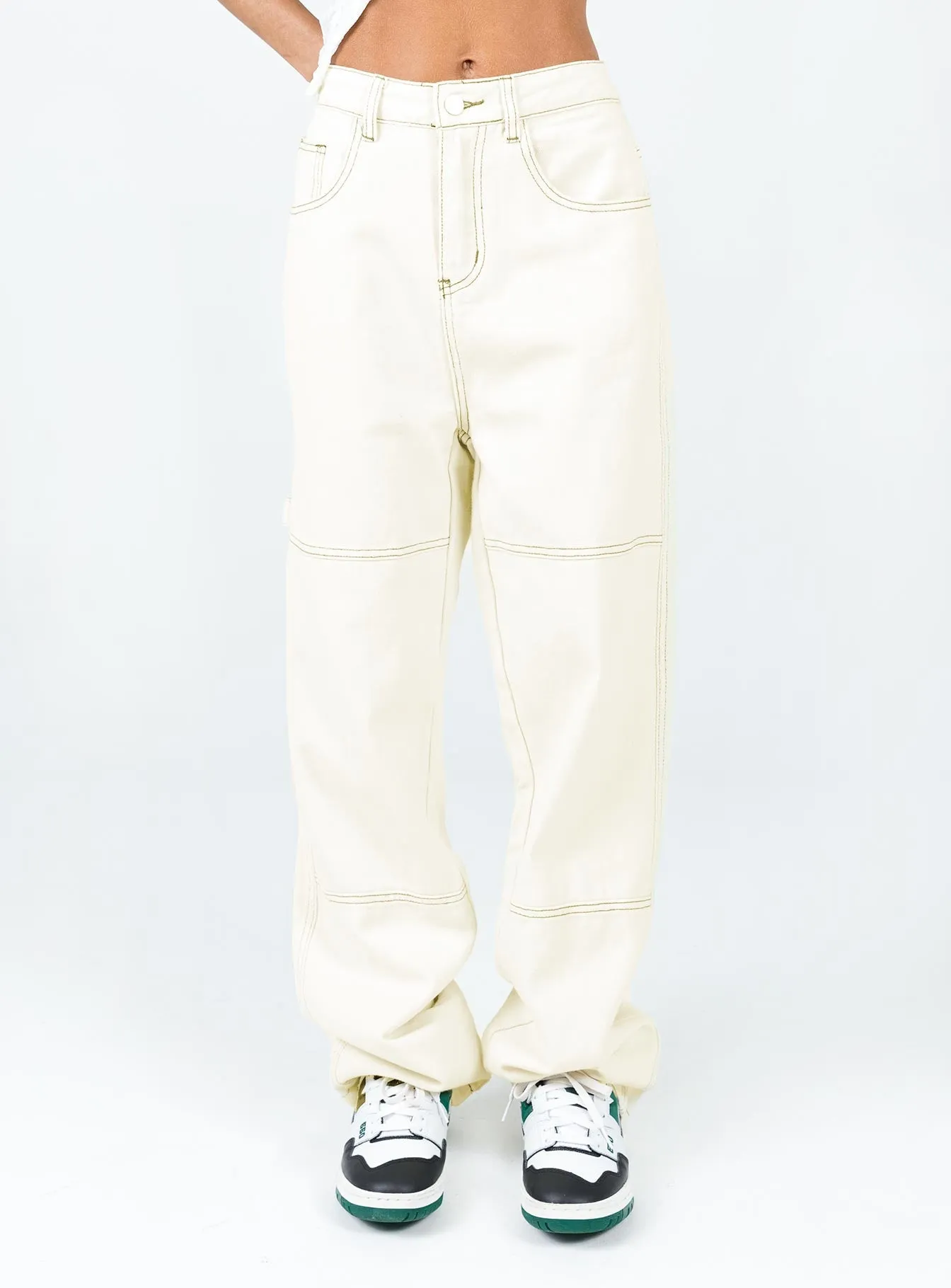 Active Comfort Wear Versatile Fashion Copeland Jeans White