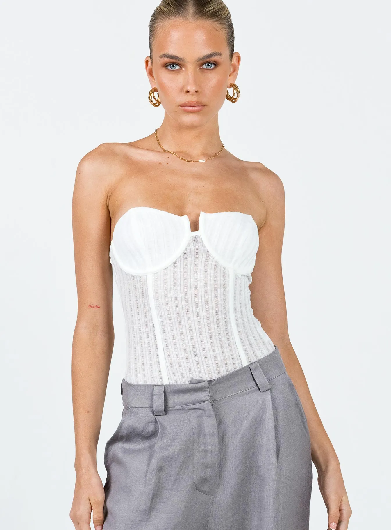 Jacques Bodysuit Ivory model style bodysuit