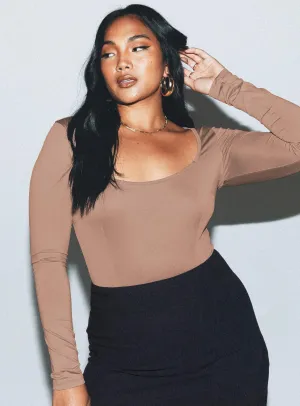 city chic bodysuit Shuler Long Sleeve Bodysuit Pink