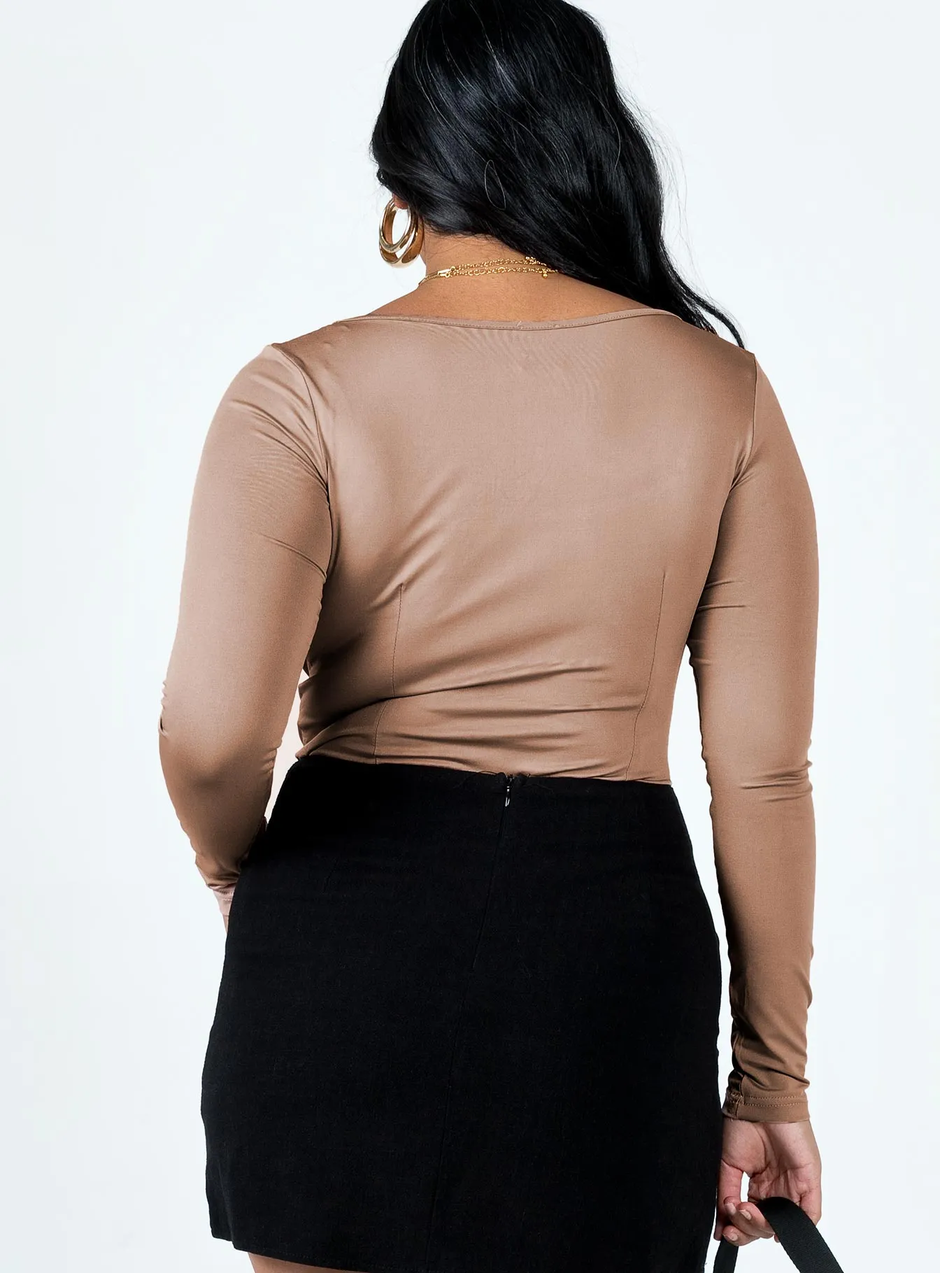 layering bodysuit bodysuit with jeans Shuler Long Sleeve Bodysuit Pink