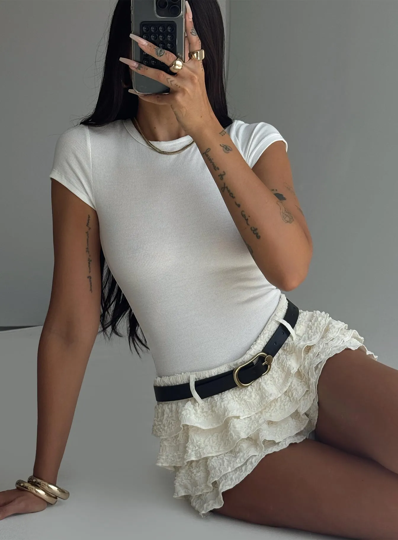 elegant bodysuit Harlea Bodysuit White