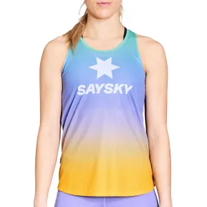 Comfy Design EasyCare Fabric Womens Saysky Drip Dye Flow Singlet