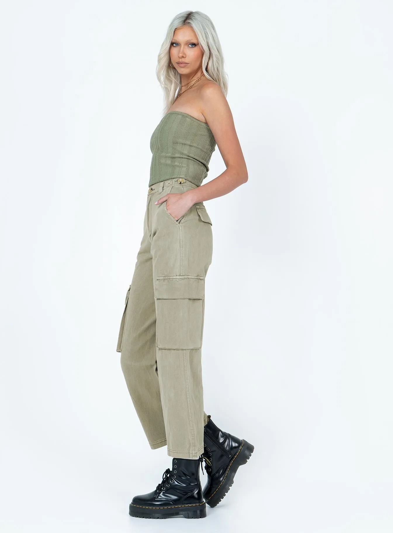 Quick Motion Active Comfort Fit The Stevie Cargo Pants Khaki