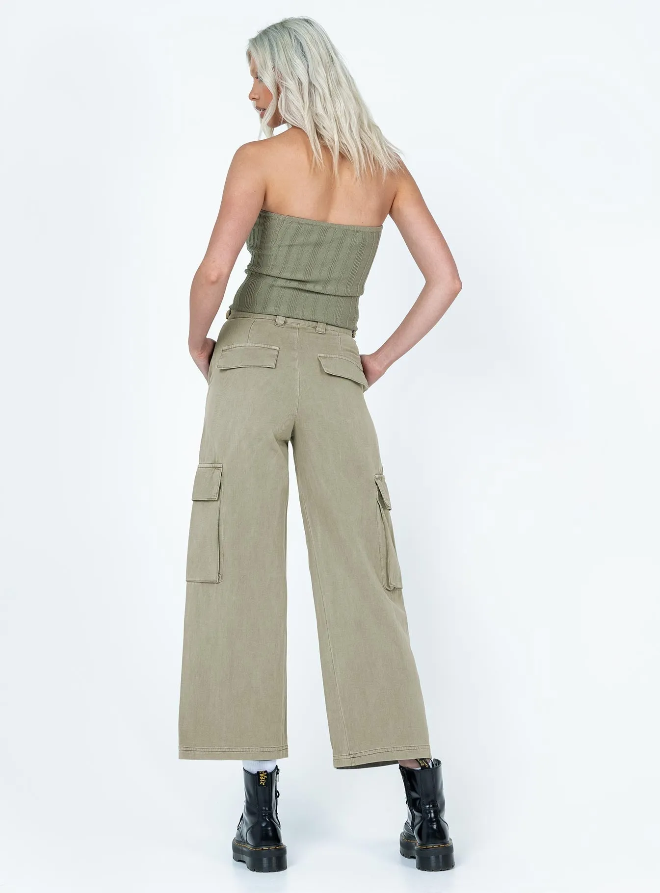 Urban Fit anti slip grip The Stevie Cargo Pants Khaki