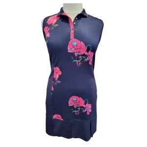 Light And Airy Night Vibes Callaway Sleeveless Navy Floral Dress Size L MSP $101