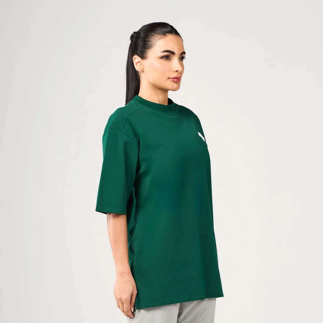 Layered Look Wear Comfy Stretch Wear The Impossible Oversized T-Shirt - Basil Green