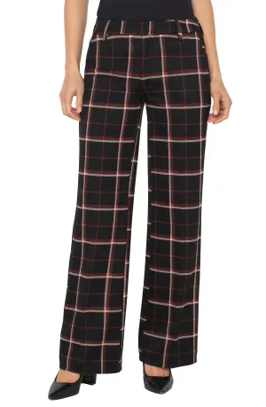AntiPillingFabric LIVERPOOL KELSEY WIDE-LEG TROUSER - BLACK MULTI