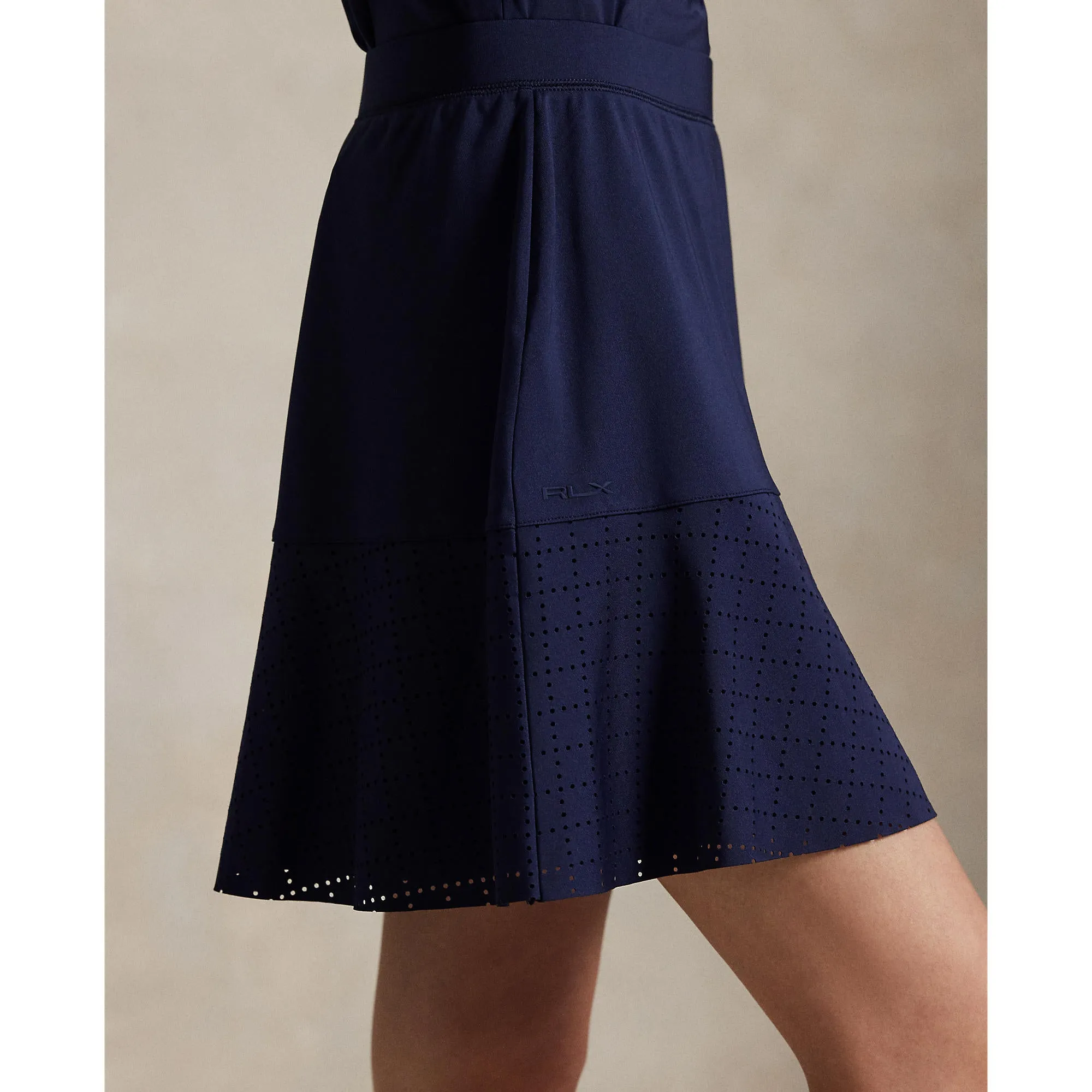 Soft Outfit RLX Ralph Lauren Women's A-Line Interlock Golf Skort - Refined Navy