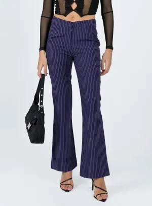 Reflective Trim Options Hargrave Pinstripe Pants Navy