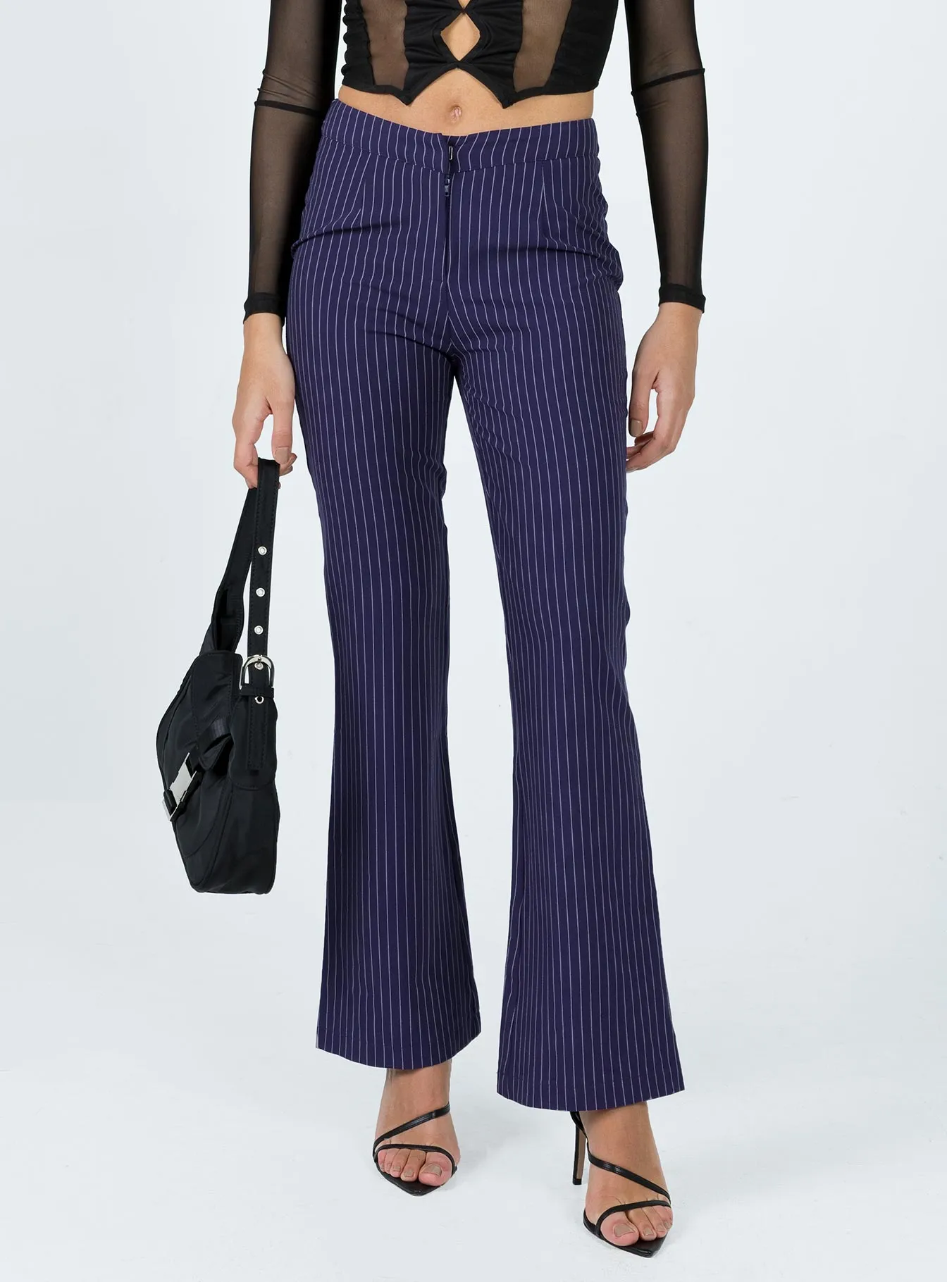 Reflective Trim Options Hargrave Pinstripe Pants Navy