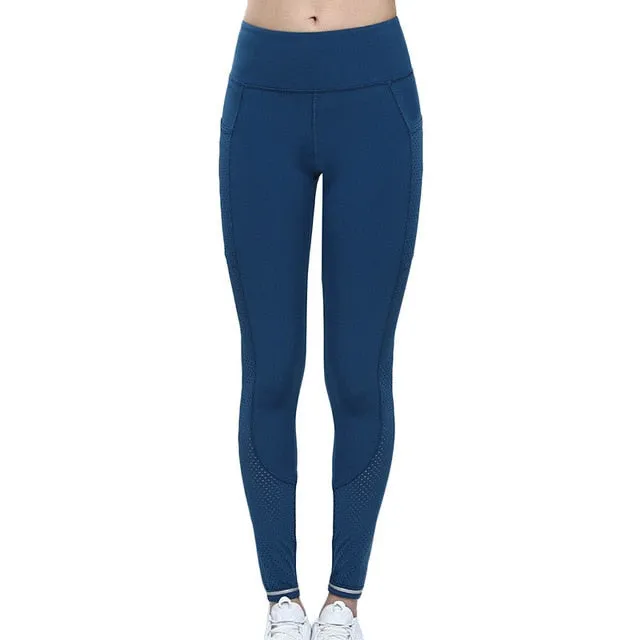 Urban Commuter Beach Walk Sporty Fit Wear Colorvalue Breathable Mesh Running Jogger Tights