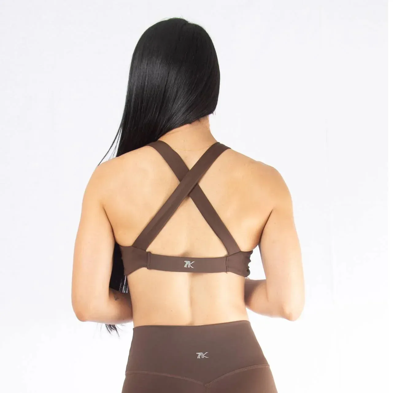 Top deportivo con cruce frontal Shoulder support Secure Closure System
