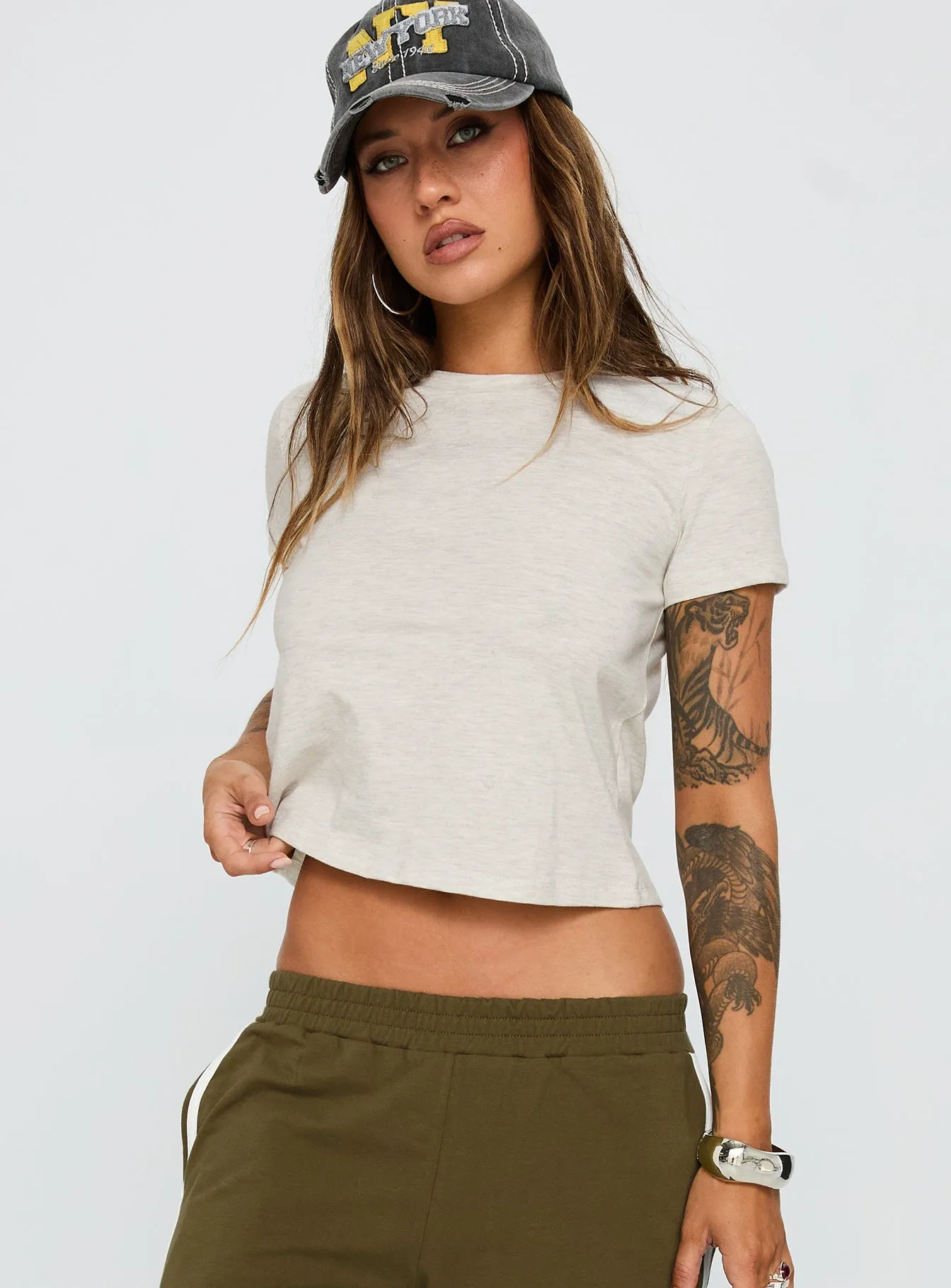 Micah Tee Grey Marle Stretchable Armholes Low carbon footprint