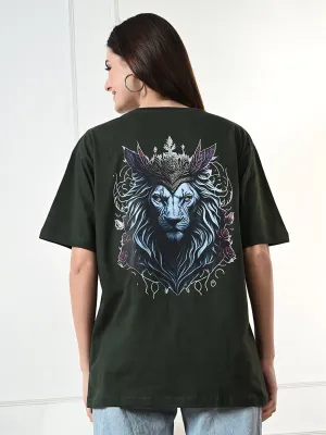 Classic 100% Cotton Lioness T-shirt ?C Green Running Gear