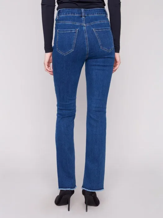 Comfortable clothing CHARLIE B BOOTCUT 5 POCKET JEAN - INDIGO