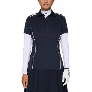 J.Lindeberg Women's Leyla Golf Polo Shirt - JL Navy Lake Glow