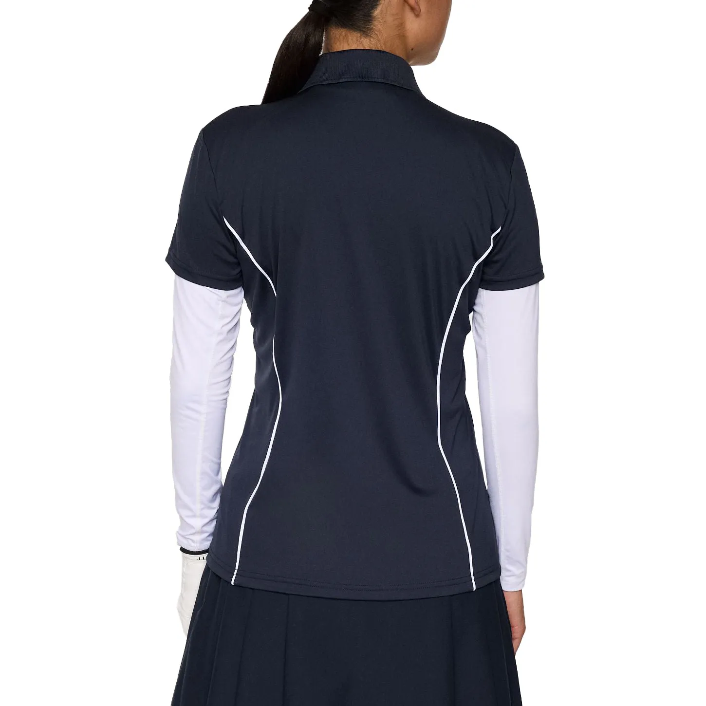 J.Lindeberg Women's Leyla Golf Polo Shirt - JL Navy Cool Design