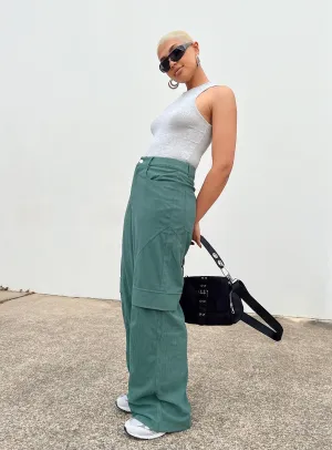 Durable Design Mesh Lined City Loop Cord Pant Green