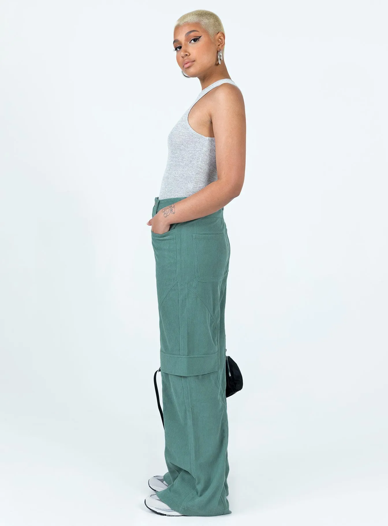 City Loop Cord Pant Green Smart Stretch Day To Night