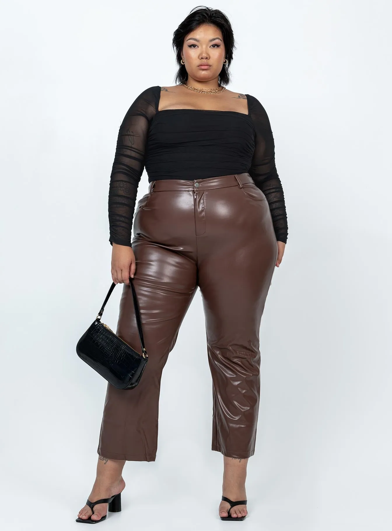 Love Lies Pants Brown Curve Ultra Soft Inner Layer Multi Use
