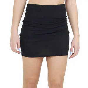 Fashion Collab Convertible Style Women's Glitter Mini Skirt,Black