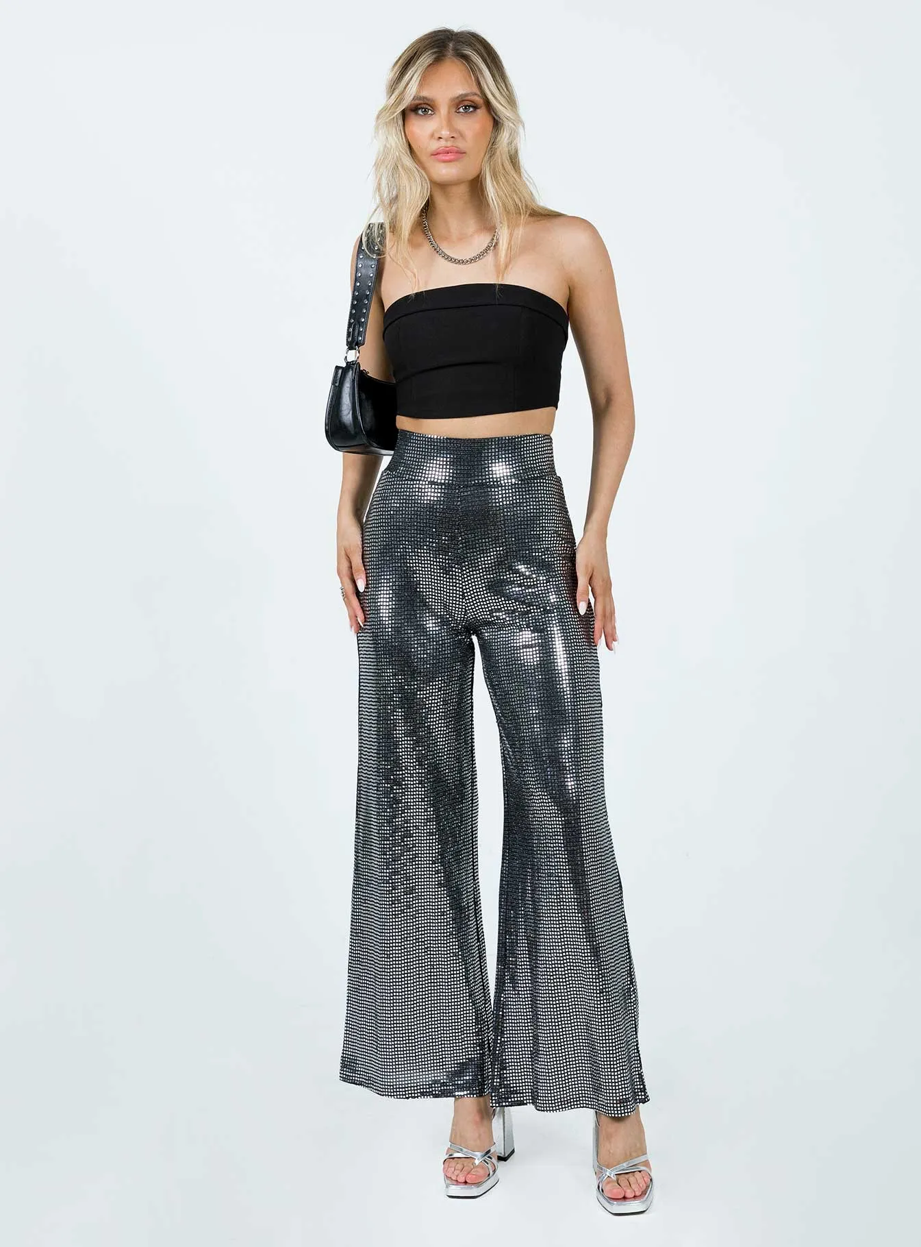Nemara Pants Black/Silver Relaxed Comfort Fit No Chafe
