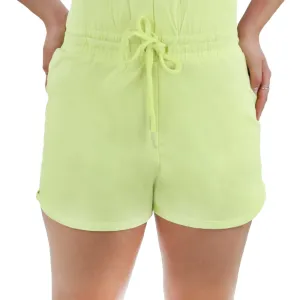 Women's Plain Solid Cotton Short,Neon Green One-of-a-kind Unisex Design