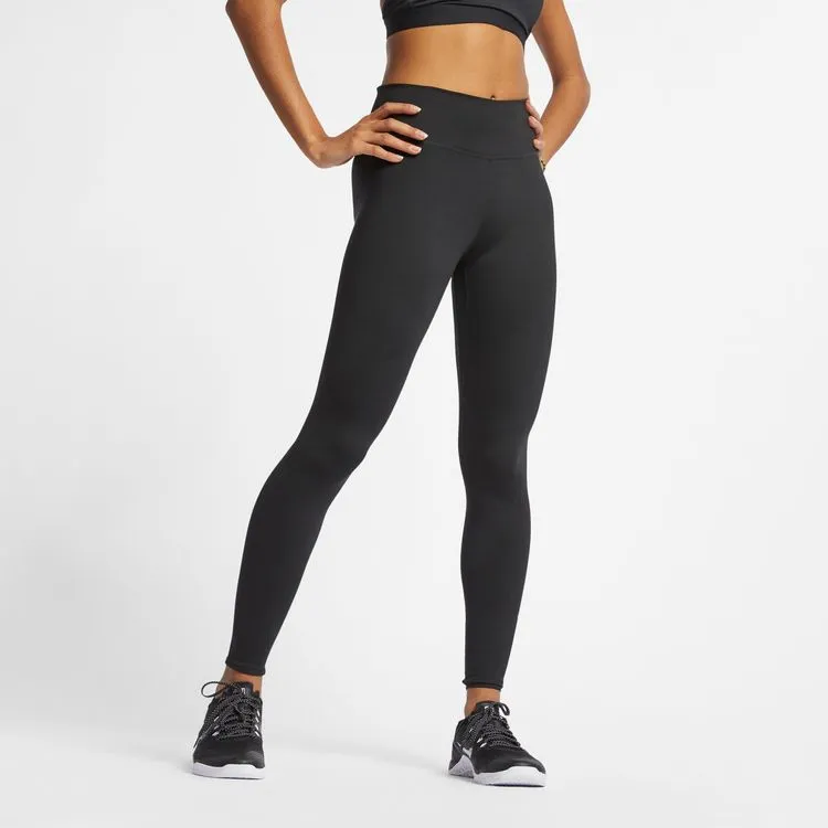 Tall Fit Airport Travel Nike Womens One Luxe Mid-Rise Leggings - Black/Clear