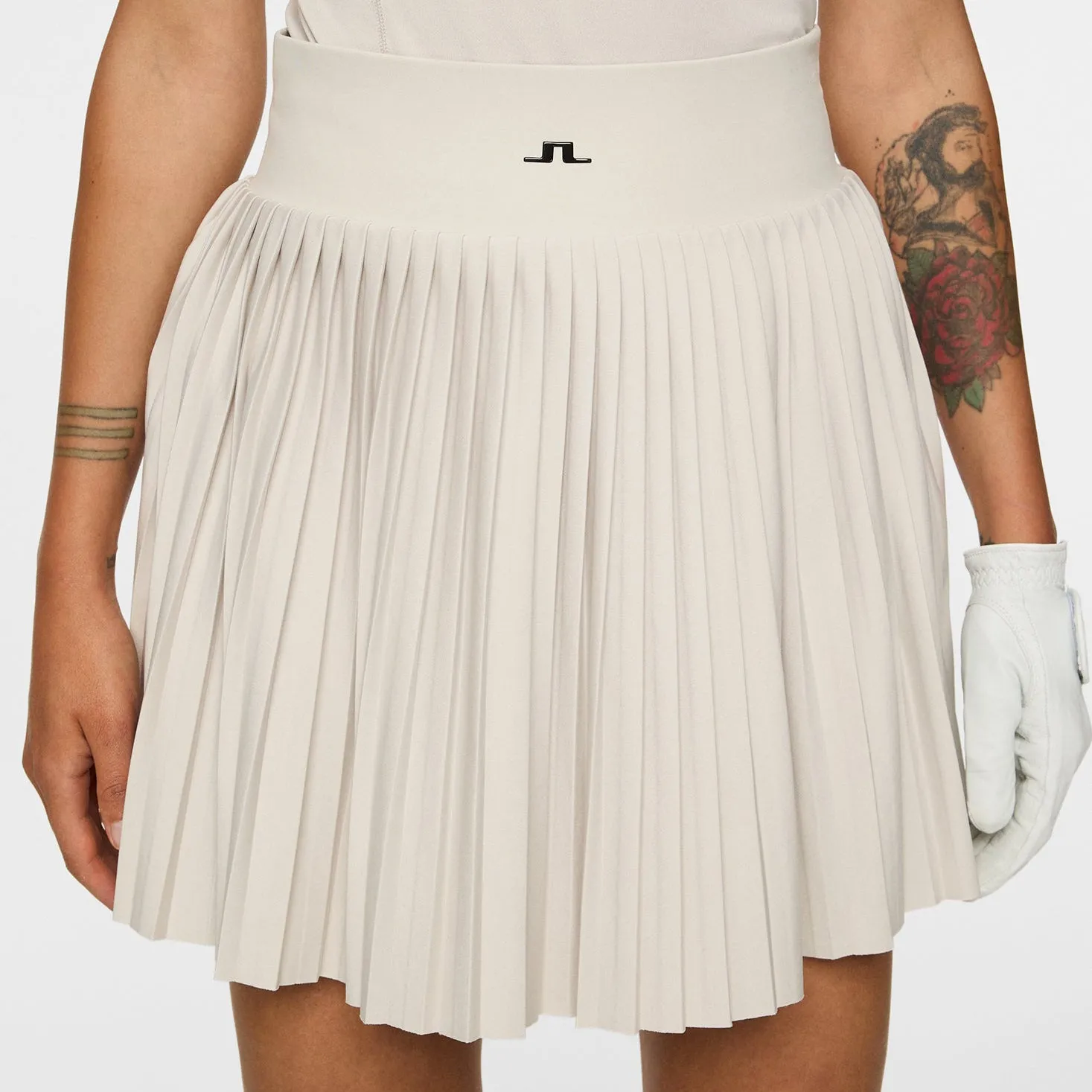 J.Lindeberg Women's Binx Golf Skirt - Moonbeam Light Comfort Business Meeting
