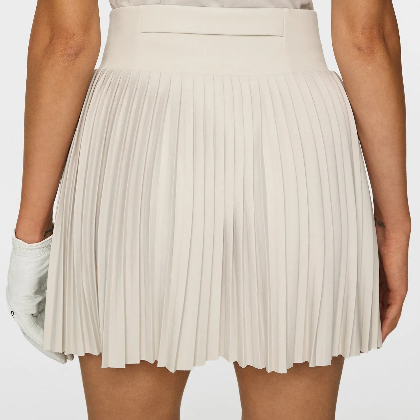 Pleated design Road Trip J.Lindeberg Women's Binx Golf Skirt - Moonbeam
