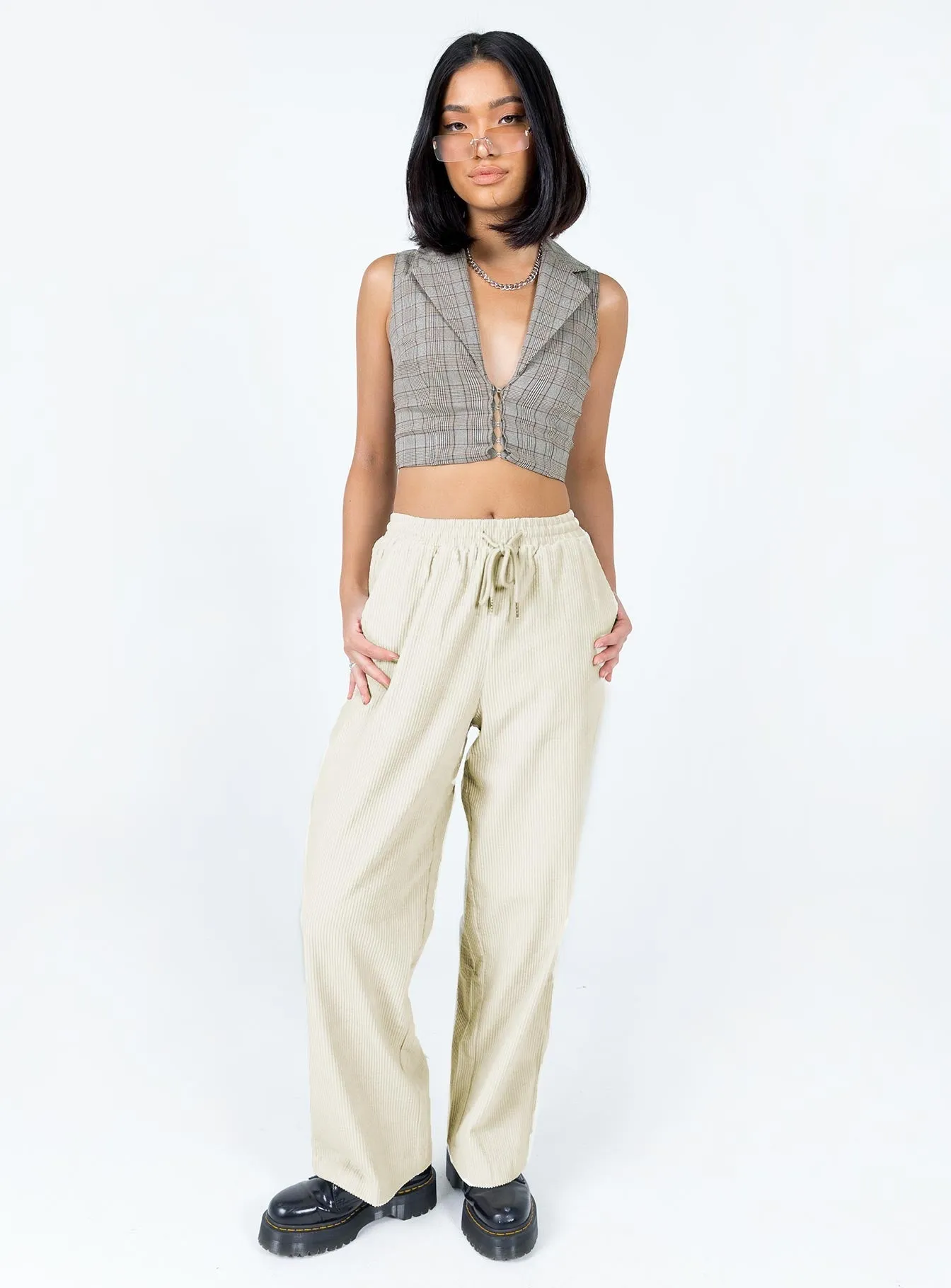 Nikita Cord Pant Cream Noise Reduciting Fabric
