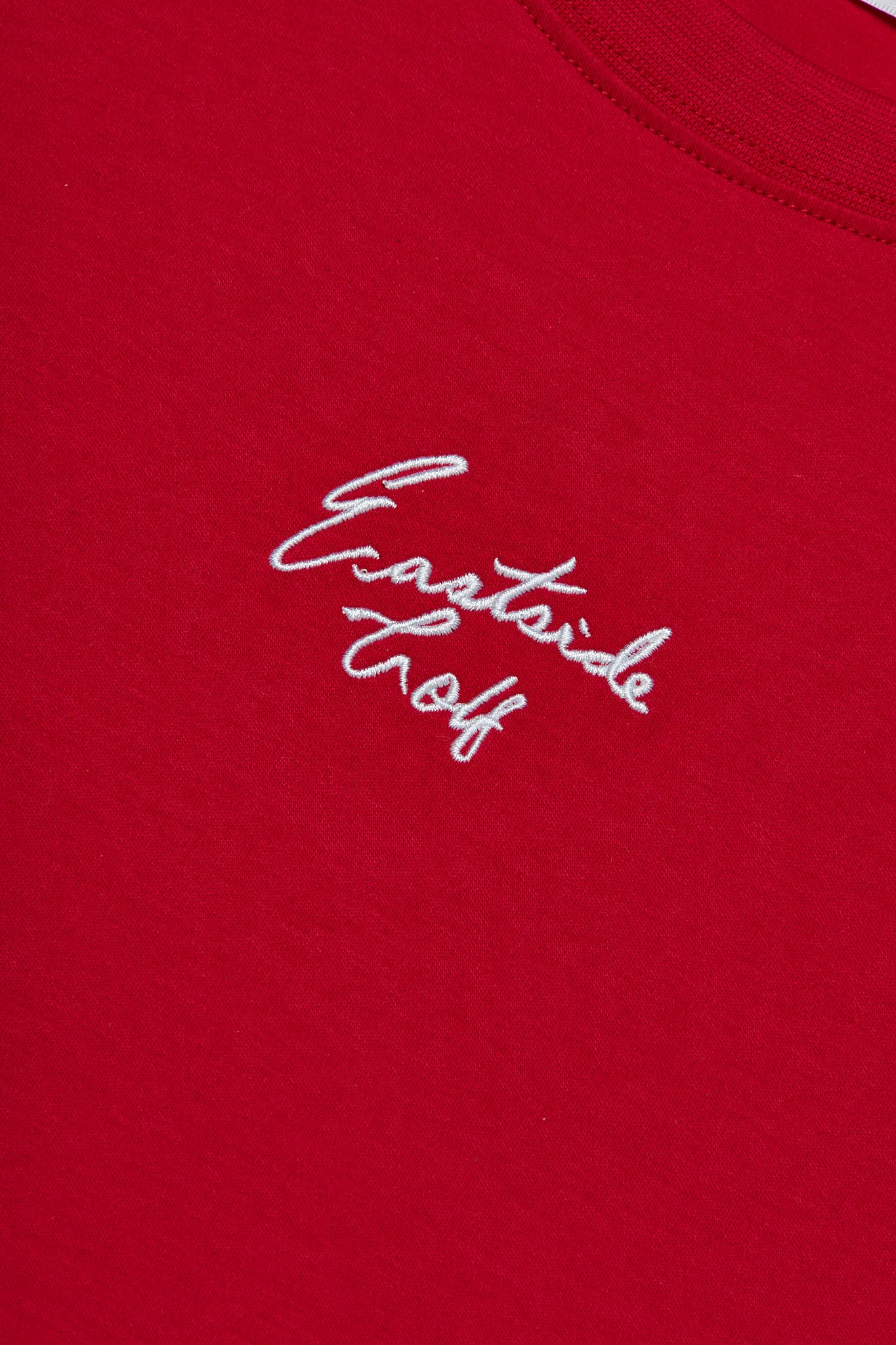 Jalapeno Red Women's Oversized Crop Top Holiday Trend