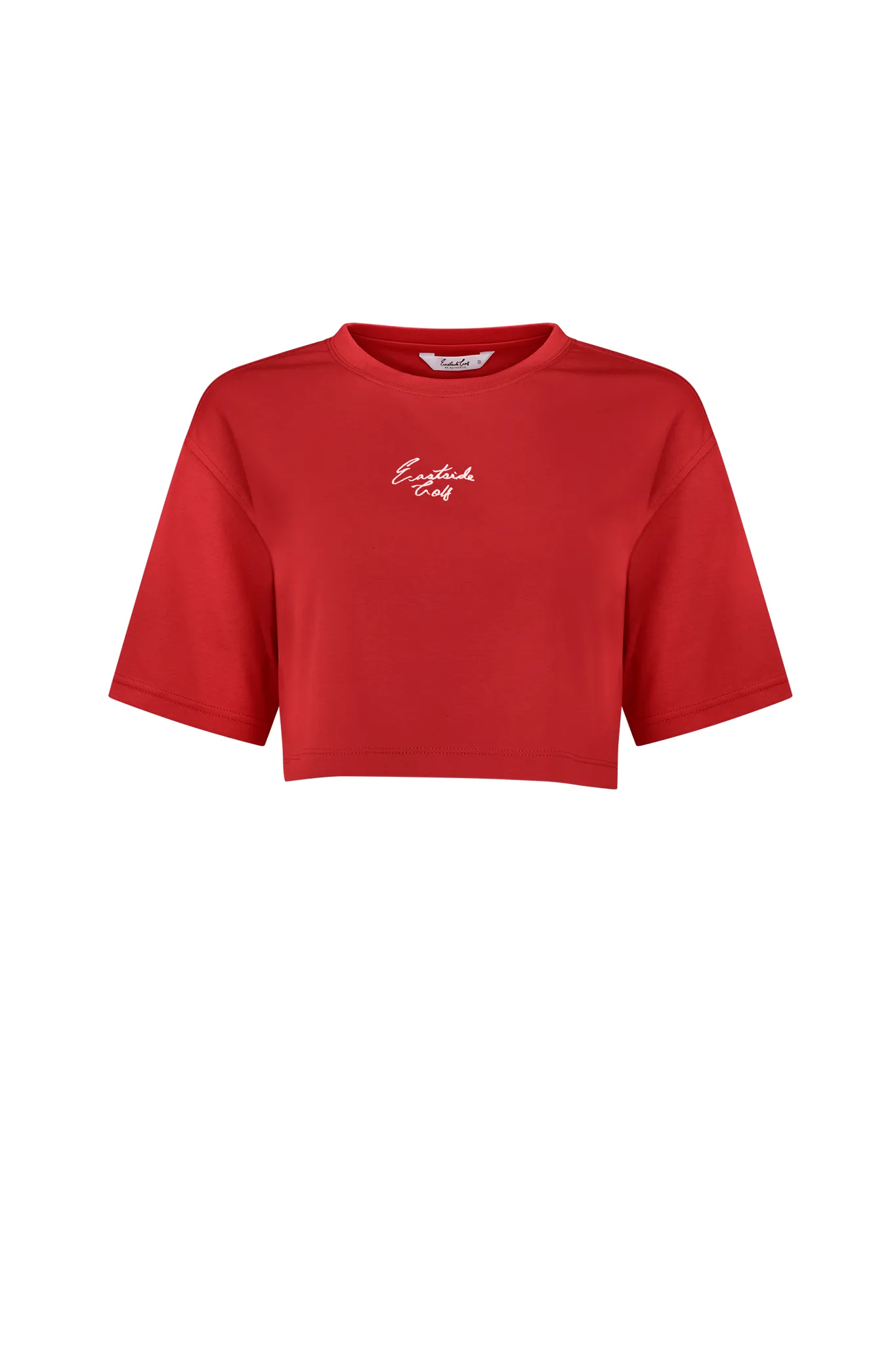 Jalapeno Red Women's Oversized Crop Top Effortless Look