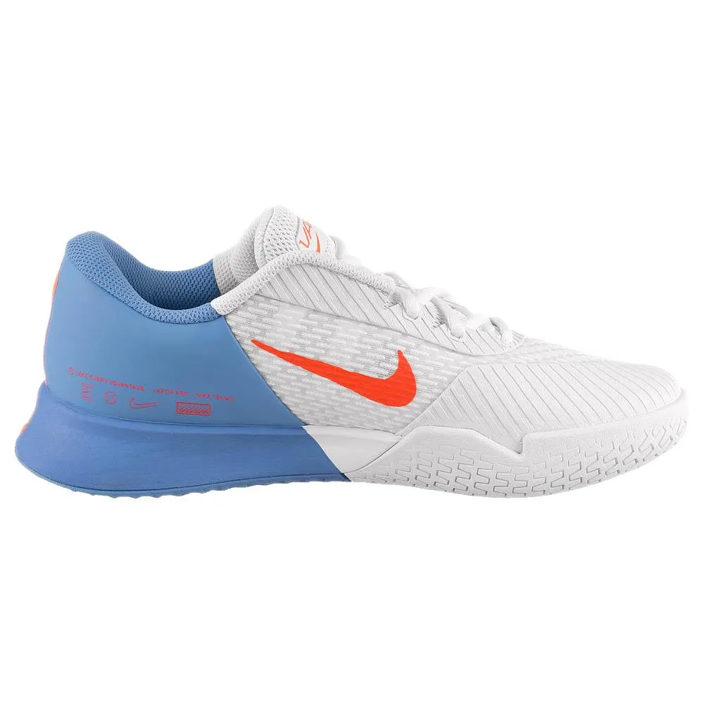 Nike Women's Air Zoom Vapor Pro 2 - White/Royal Pulse Comfort Collar Cushioning Ventilated Arch Wrap
