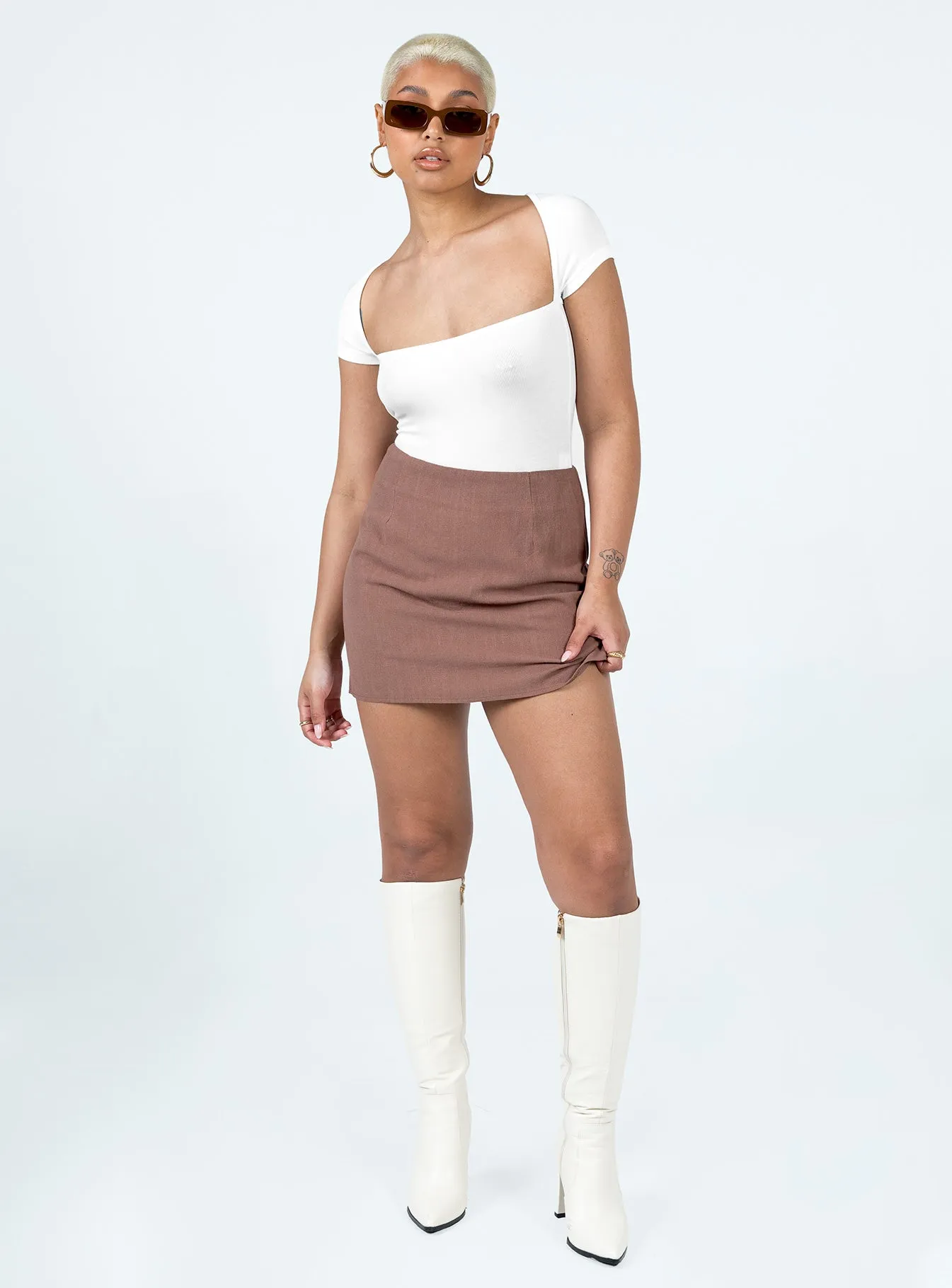office bodysuit Langley Bodysuit White