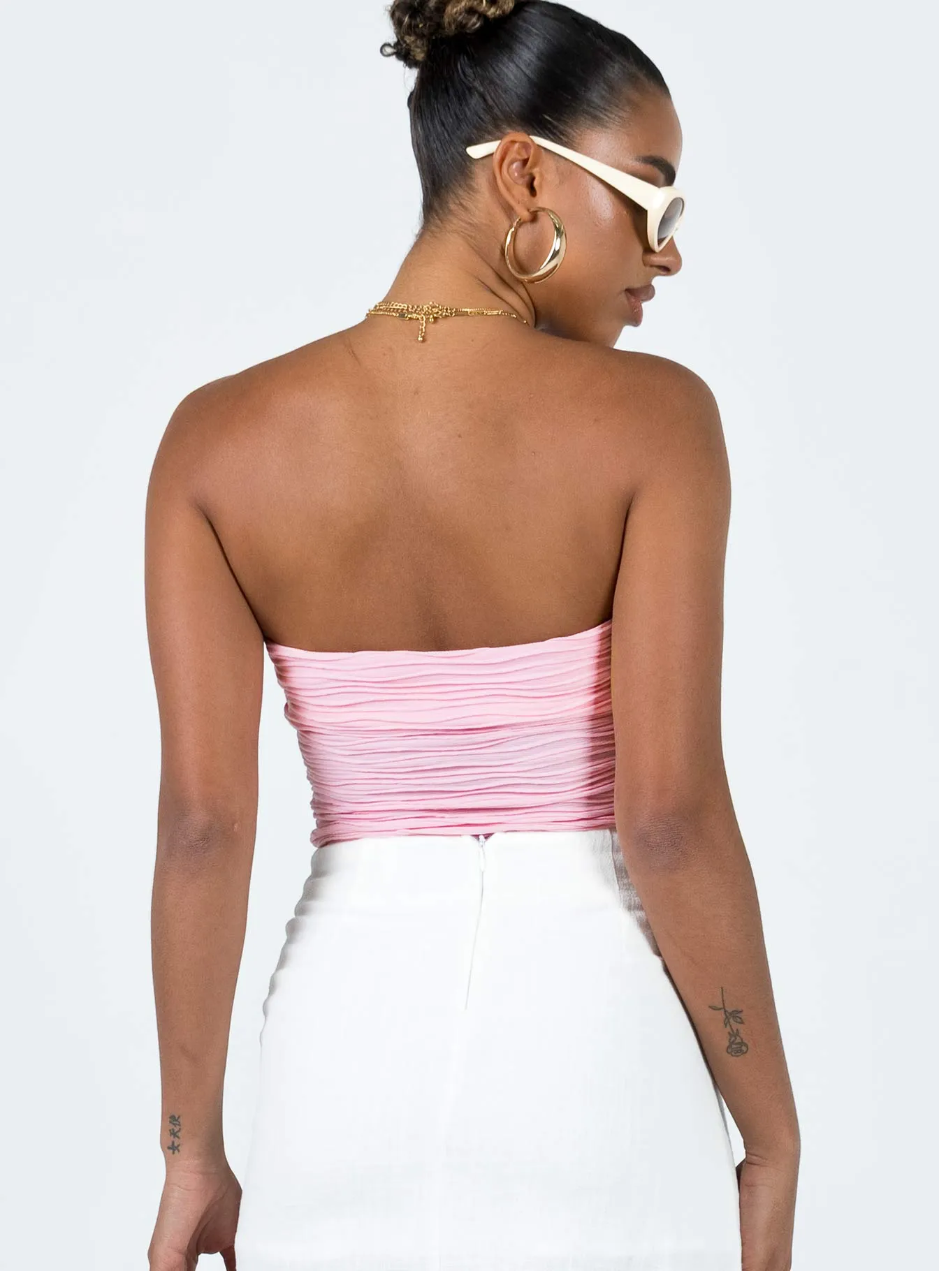 comfortable bodysuit formal bodysuit Makena Strapless Bodysuit Pink