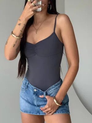 retro bodysuit Linden Bodysuit Slate