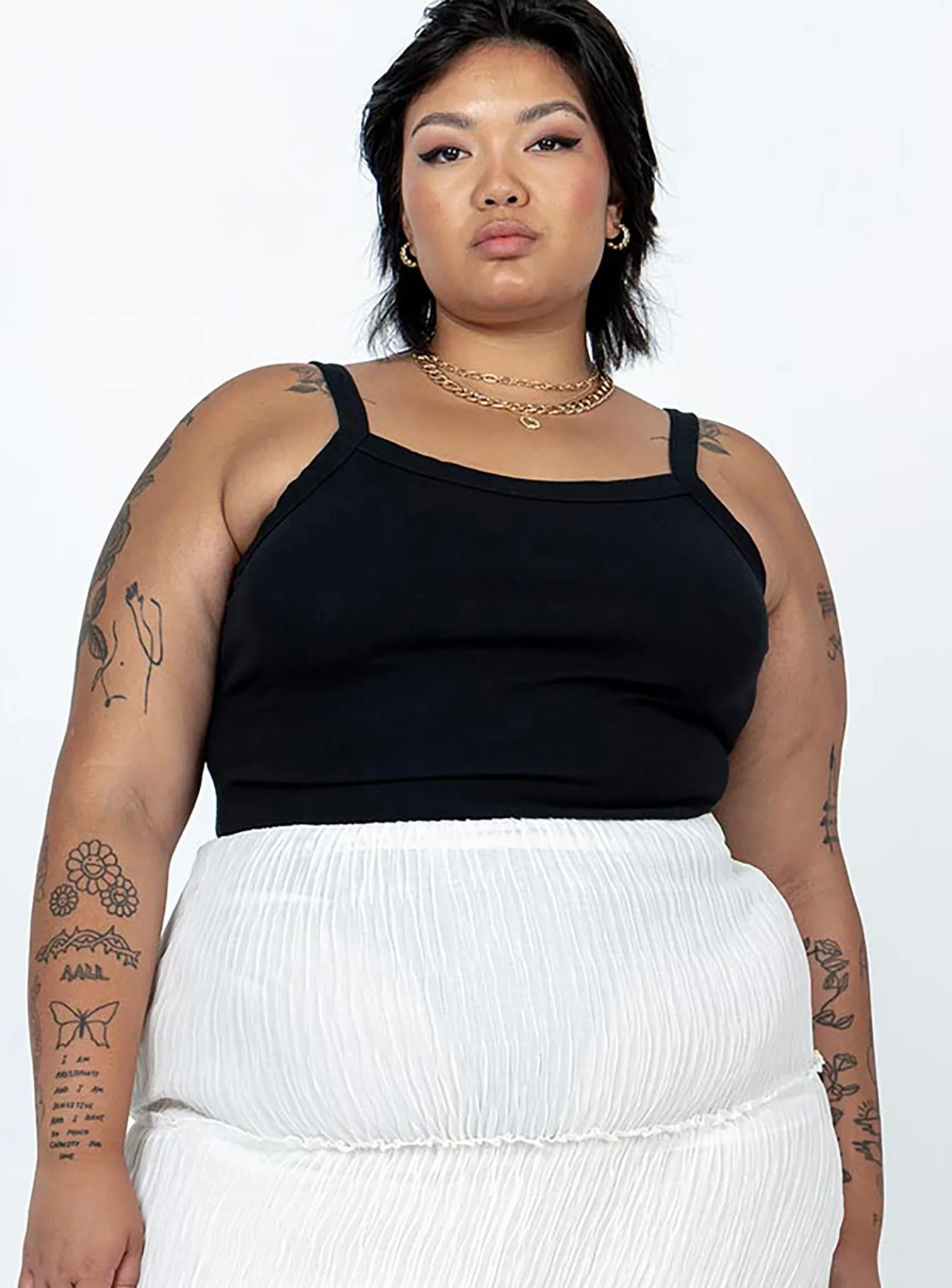 Lindsey Bodysuit Black Curve white bodysuit