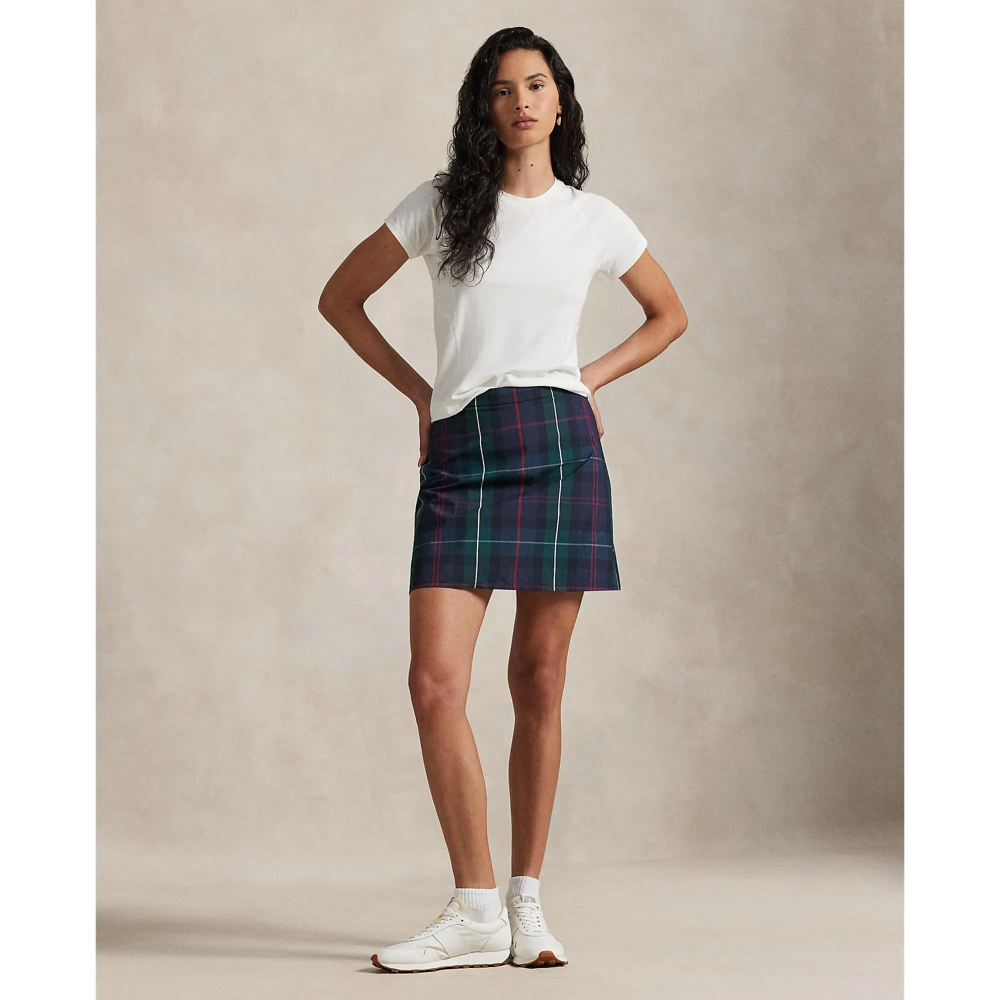 RLX Ralph Lauren Women's Woven A-Line Golf Skort - Tartan City Style Ombre effect