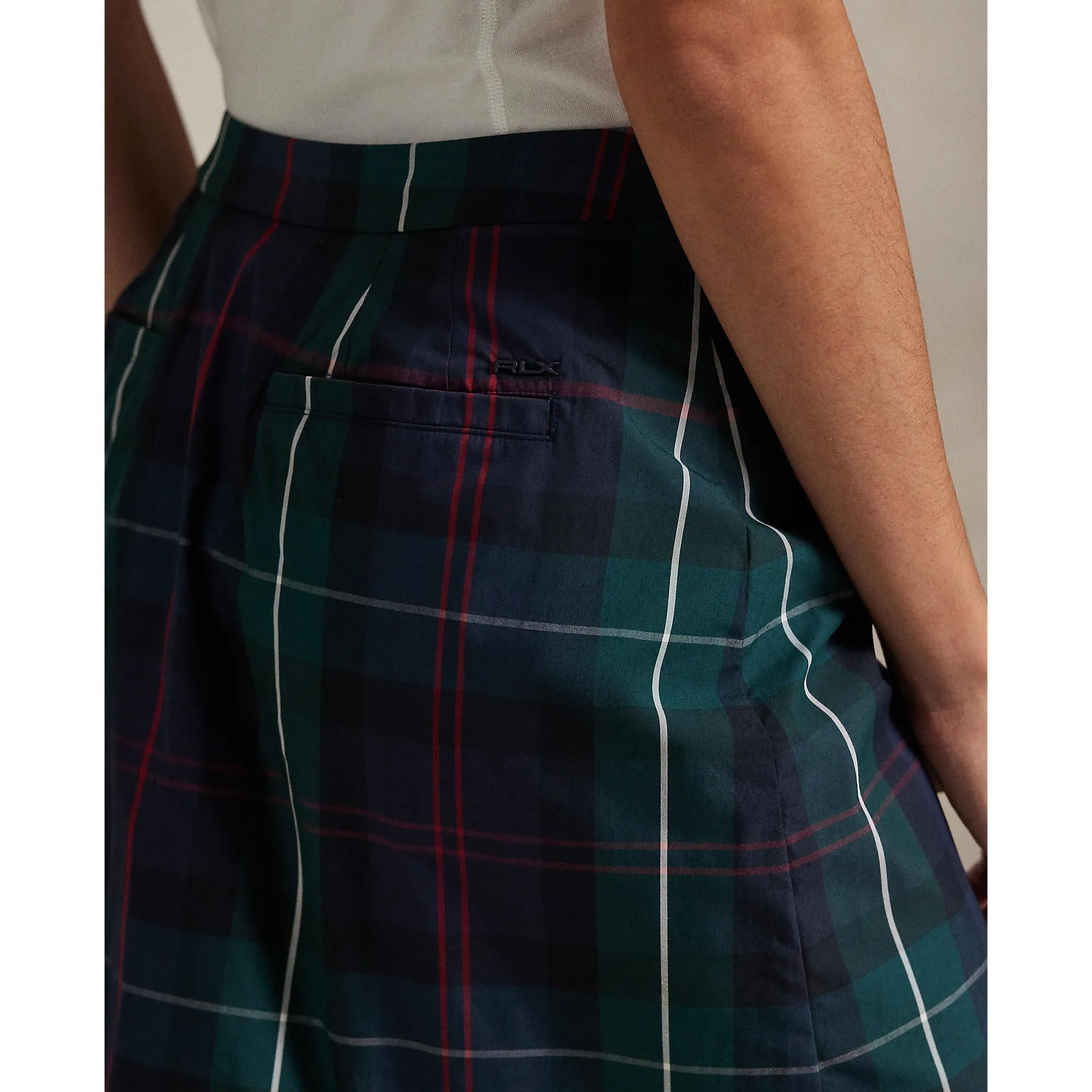 Classic Choice Elegant Flow RLX Ralph Lauren Women's Woven A-Line Golf Skort - Tartan