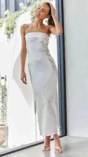 Classic Vibe Spring And Summer New European And American Elegant Socialite Sleeveless Backless Tube Top Dress Women