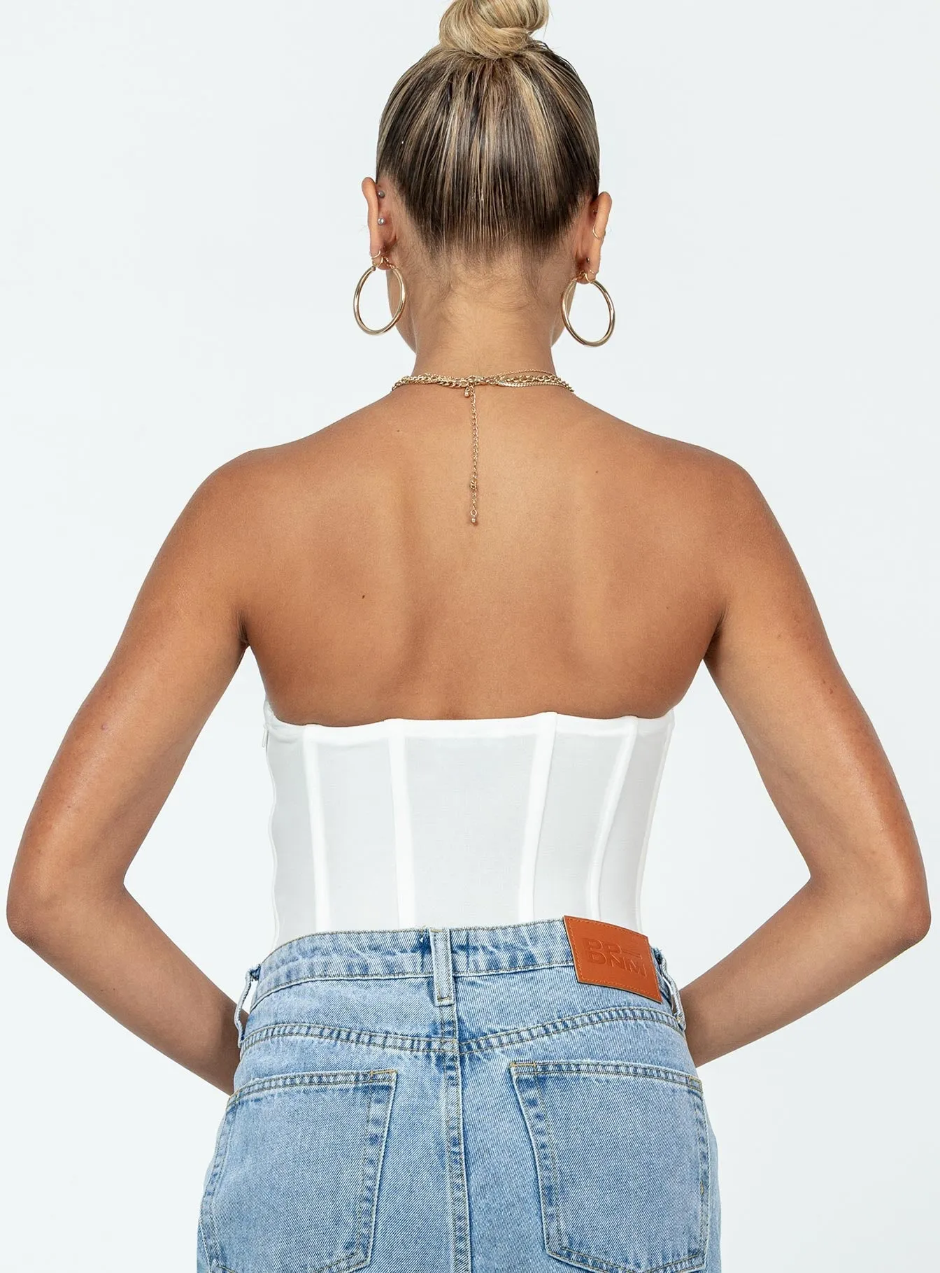 autumn bodysuit cutout bodysuit Sonya Bodysuit White