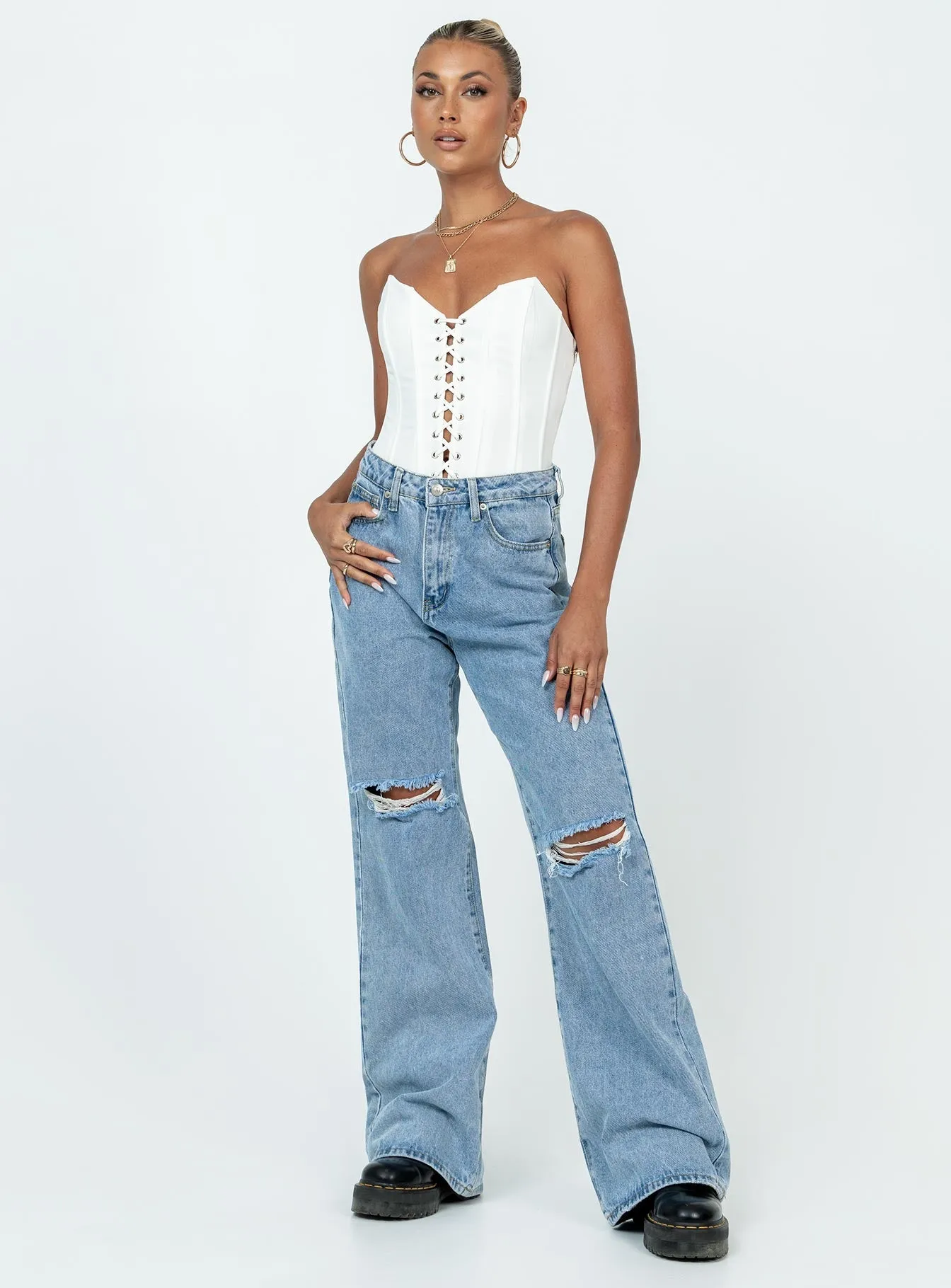 romantic bodysuit Sonya Bodysuit White