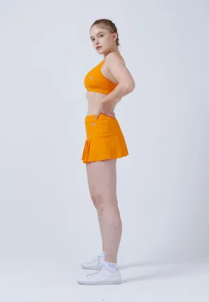 Pleated Tennis Skort, orange Light Fabric Casual Style