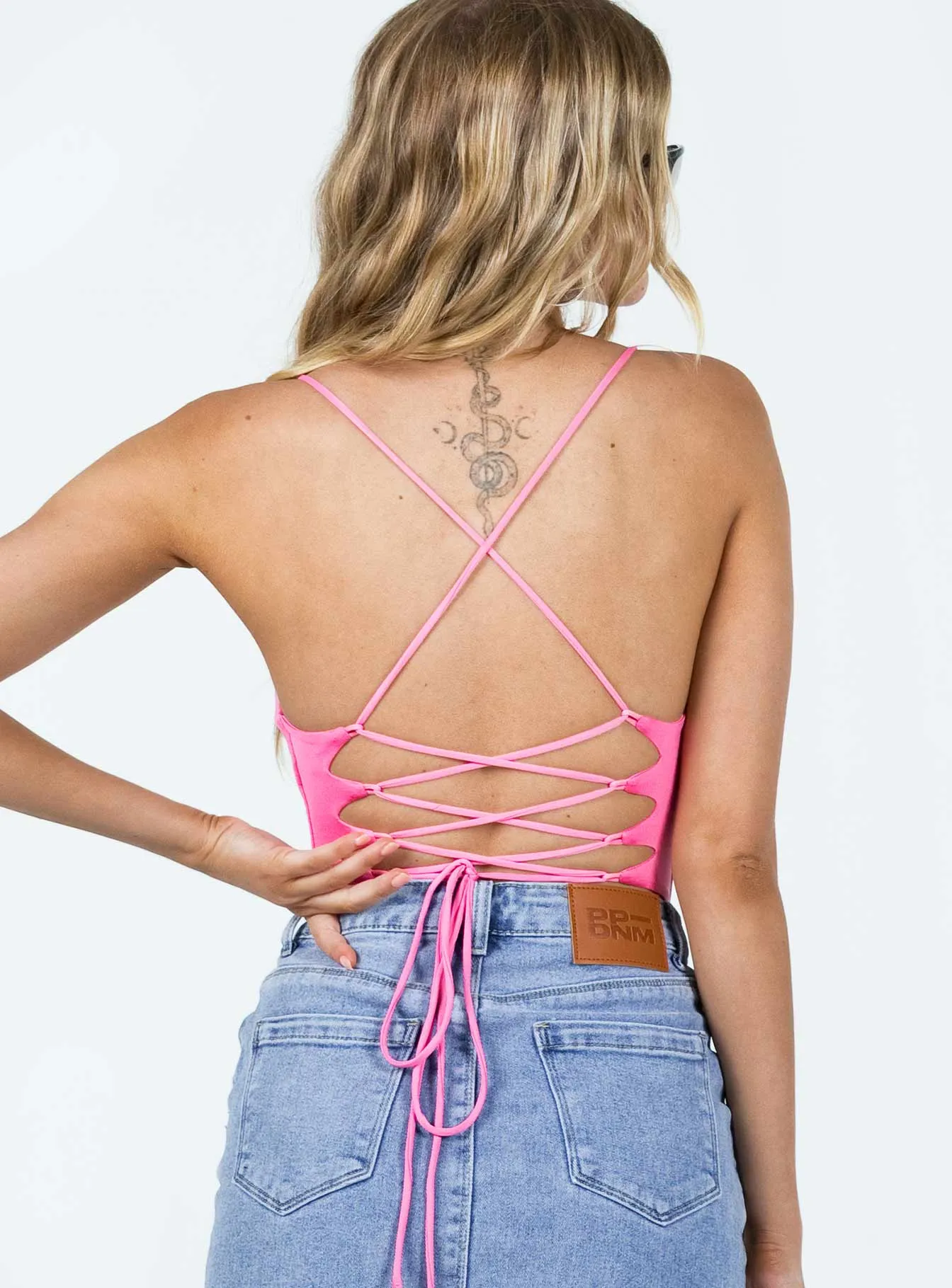 Karlah Bodysuit Pink yoga bodysuit