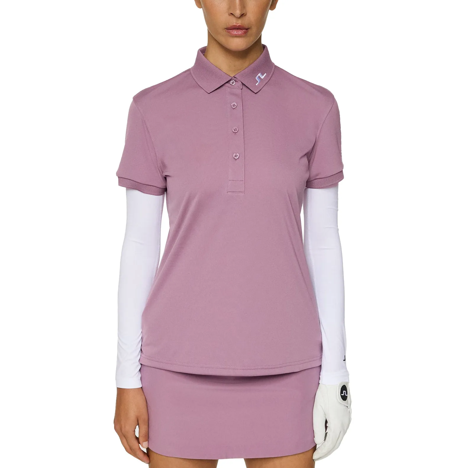 Virtual Fit Stylish Jeans J.Lindeberg Women's Tour Tech Golf Polo Shirt - Very Grape